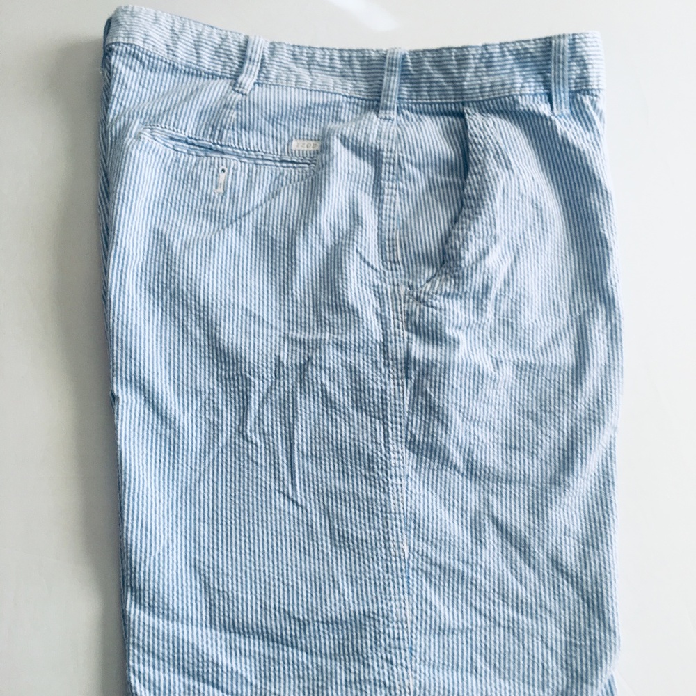 IZOD BLUE SEERSUCKER SHORTS SZ 38